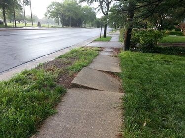 Walkway in need of concrete repair